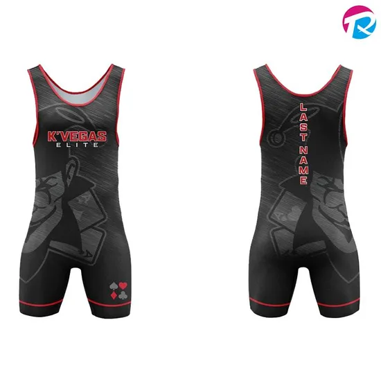Custom Sublimation Nation Team Standard High Quality Powerlifting Wrestling Weightlifting Singlet 