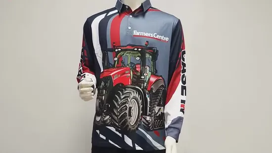 Custom Sublimated Camo Long Sleeve Fishing Shirt 