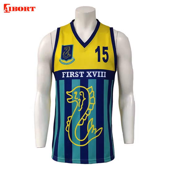 Aibort Sublimated Custom Afl Singlets Custom Made Afl Jerseys (L