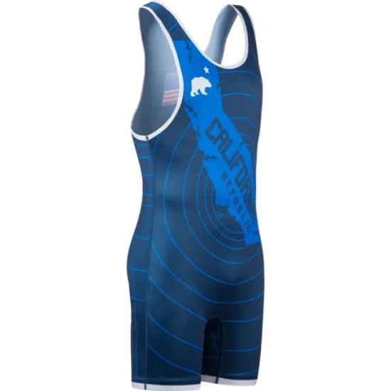 Sublimation Customized Freestyle UV Resistant Anti Static Wrestling Gym Singlets 