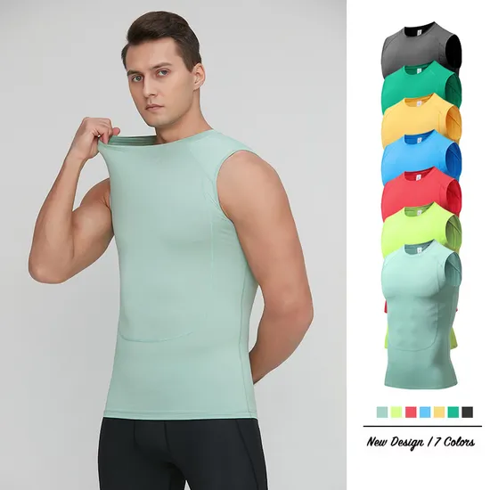 Wholesale Casual Print Back Loose Fit Workout Tank Top with Curve Hem Mens Bodybuilding Gym Singlet Quick