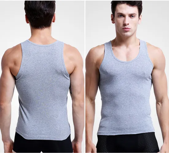 Sports Wear Tank Tops Polyester Fitted Gym Singlet 