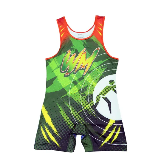 Healong Good Price Sports Gear Sublimation Men′ S Wrestling Singlets 