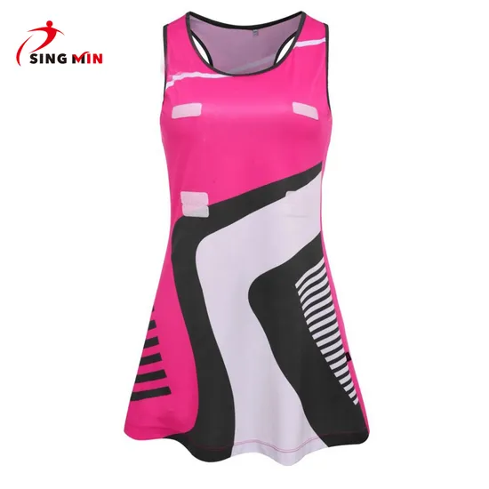Singmin Sublimation Women Netball Dress Quick Dry Netball Dress for Girls 
