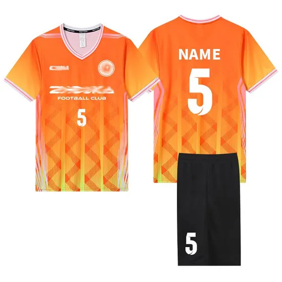 Wholesale Print Soccer Football Suit Men′s Game Training Team Uniform Customized Adult Children Quick